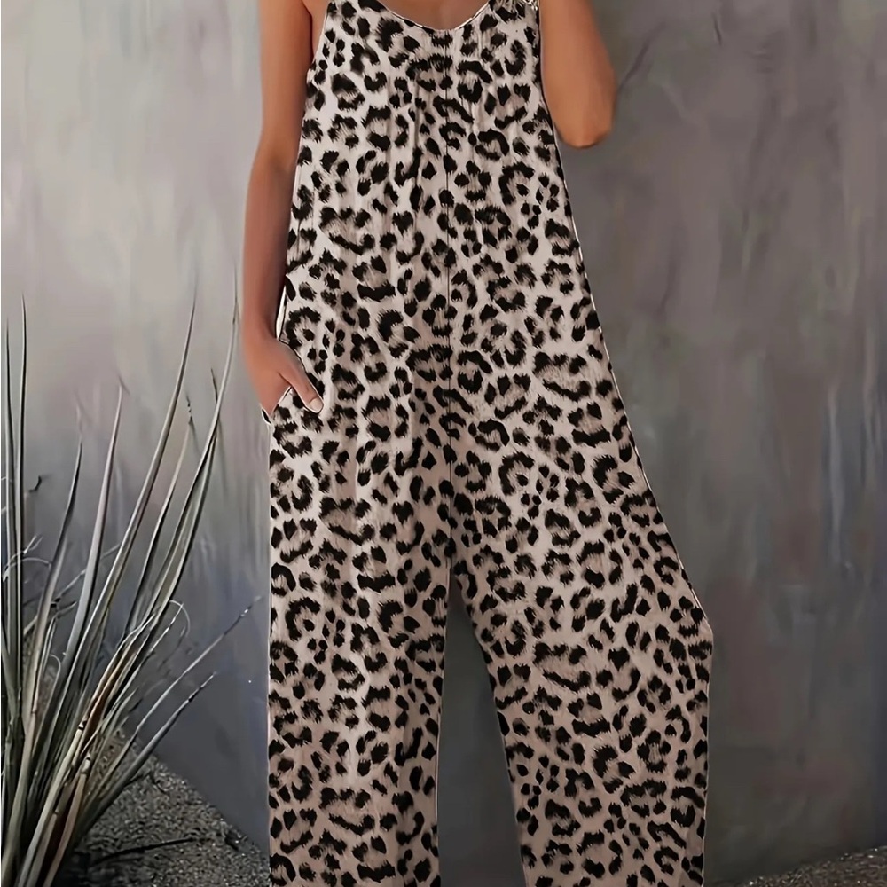 Leopard Print Jumpsuit
